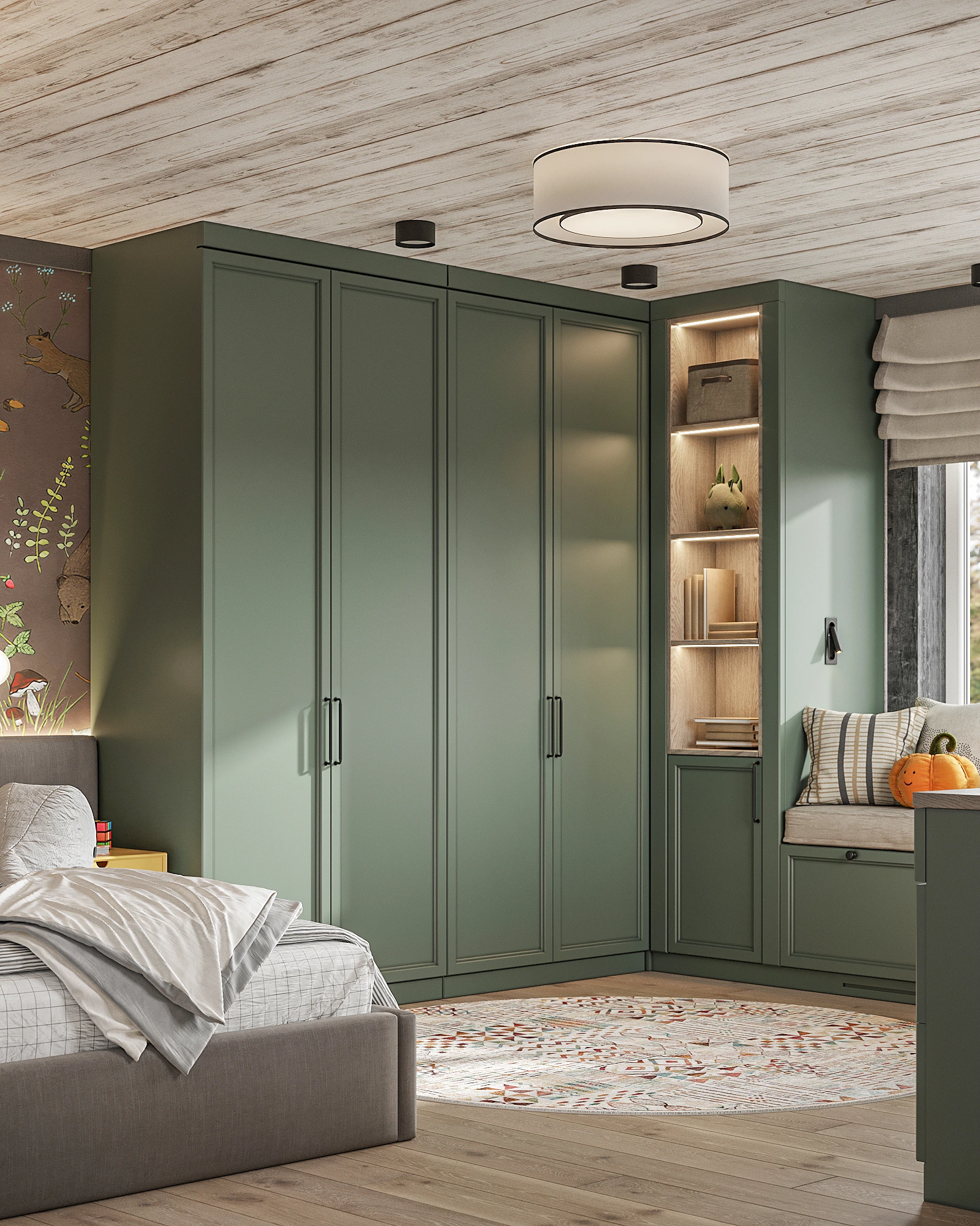 Детская — Дом из бревна и бруса 129,15 м²