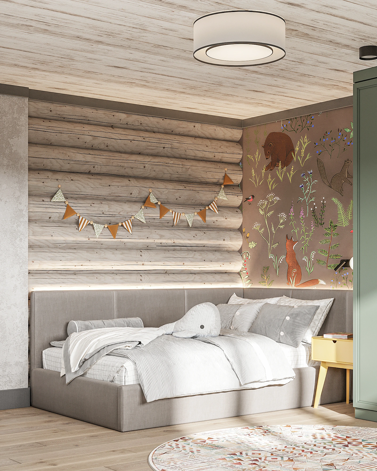 Детская — Дом из бревна и бруса 129,15 м²