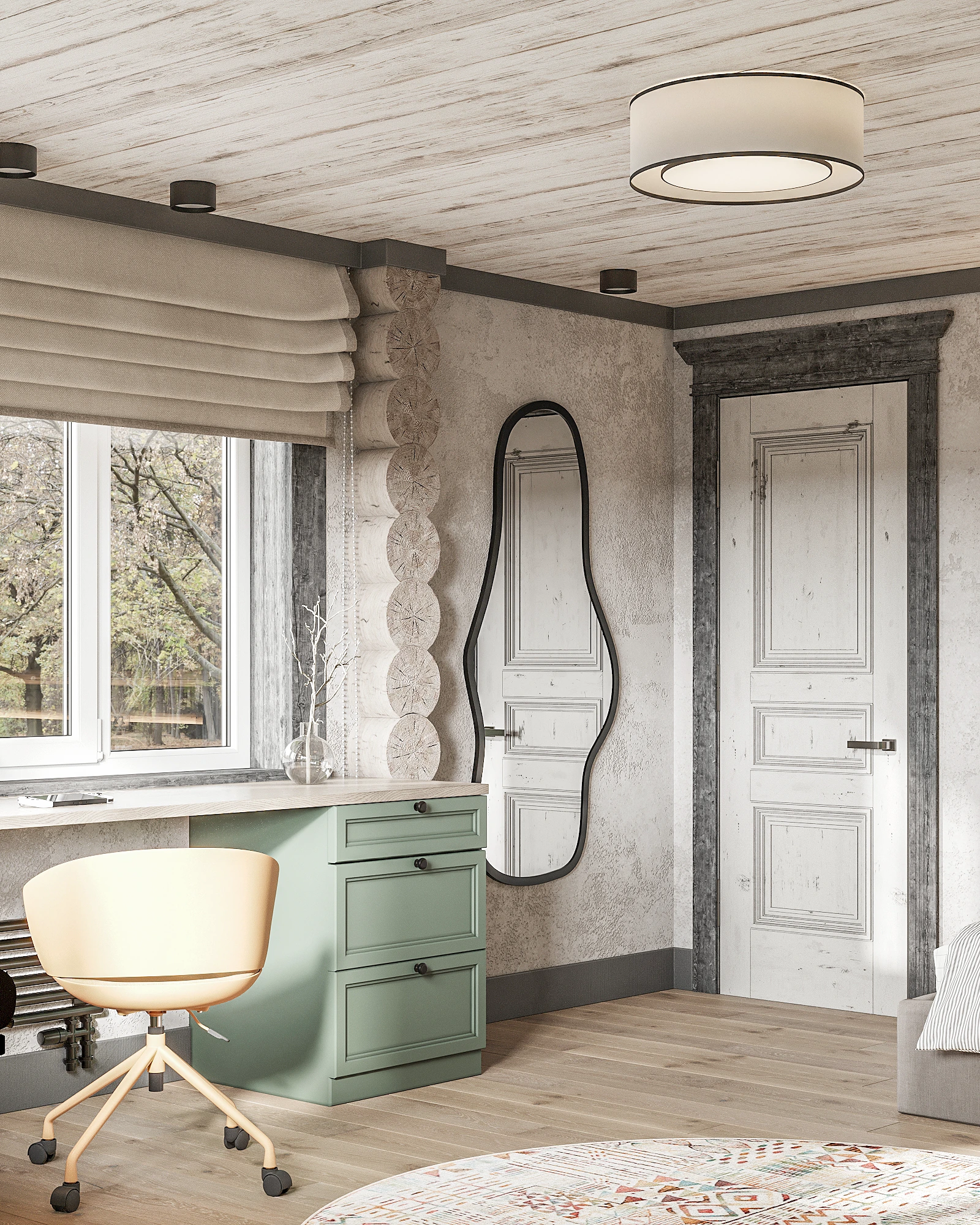 Детская — Дом из бревна и бруса 129,15 м²